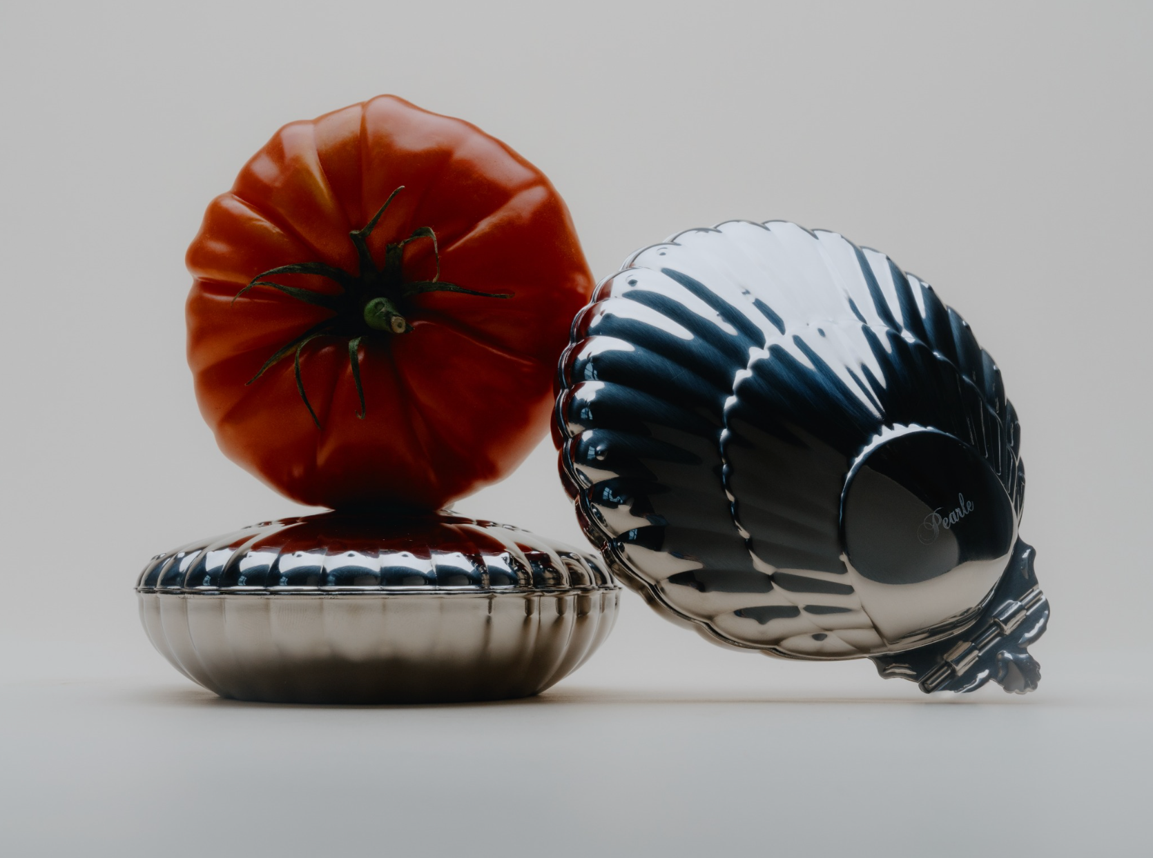 Stainless Steel Caviar Serving Shell